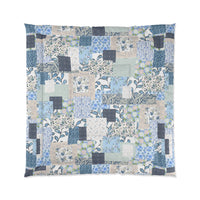 Sidney, Girly Boho Blue Patchwork Quilt Comforter! Super Soft! Free Shipping!! Mix and Match for That Boho Vibe!