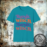 Basic Witch Retro Halloween Fall Vibes Retro Unisex Graphic Tees!