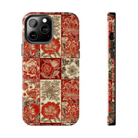 Royal Red Floral Fall Vibes Tough Phone Cases!