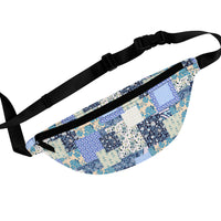 Boho Quilt Blue Patchwork Quilt Unisex Fanny Pack! Free Shipping! One Size Fits Most!