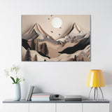 Western/Boho Mountain Scenery in Blacks and Browns Canvas Gallery Wraps!