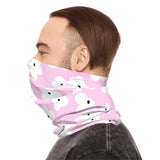 Pastel Purple Floral Lightweight Neck Gaiter! 4 Sizes Available! Free Shipping! UPF +50! Great For All Outdoor Sports!