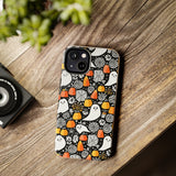 Spider Webs and Candy Corn Little Ghost Halloween Tough Phone Cases! Fall Vibes!