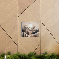 Western/Boho Mountain Scenery in Blacks and Browns Canvas Gallery Wraps!