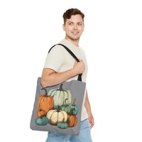 Pumpkin Stack Autumn Blues Fall Vibes Tote Bag!