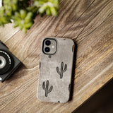 Grey Acid Wash Cactus Western Tough Phone Cases!