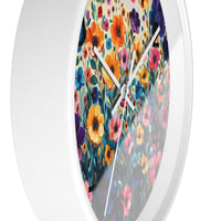 Boho Purple and Orange Ombre Print Wall Clock! Perfect For Gifting! Free Shipping!!! 3 Colors Available!