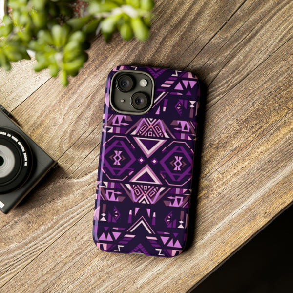 Purple Aztec Tough Cases! Cellphone Cases! Multiple Sizes Available! Apple iPhone, Samsung Galaxy, and Google Pixel devices!