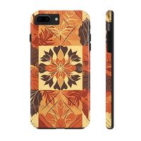 Reddish Orange Star Flower Fall Vibes Tough Phone Cases!