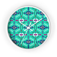 Aztec Print Mint and Navy Wall Clock! Perfect For Gifting! Free Shipping!!! 3 Colors Available!