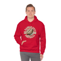 Kansas City Football Leopard Print Football Unisex Heavy Blend Hooded Sweatshirt! Football Season!