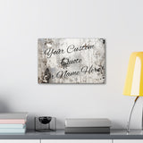 Custom Personalized Quote or Name Western Grey and White Canvas Gallery Wraps!