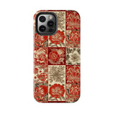 Royal Red Floral Fall Vibes Tough Phone Cases!