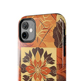 Reddish Orange Star Flower Fall Vibes Tough Phone Cases!