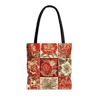 Red and Brown Florals Fall Vibes Tote Bag!