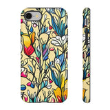 Blue and Yellow Floral Tulips Phone Cases! New!!! Over 40 Phone Sizes To Choose From! Free Shipping!!!