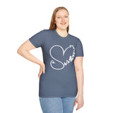 Valentines Day Butterfly Heart Medley White Version Unisex Graphic Tee! All New Heather Colors!!! Free Shipping!!!