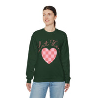 Valentines Day Let Them Plaid Heart Edition Unisex Sweatshirt! Retro! Free Shipping!!!