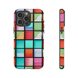 Stained Glass Red, Blue, White Phone Cases! New!!! Over 90 Phone Sizes To Choose From! Free Shipping!!!