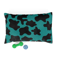 Black and Teal Blue Cow Print Pet Bed! Foxy Pets! Free Shipping!!!