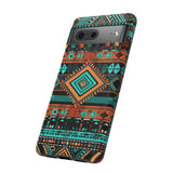 Turquoise Aztec Tough Cases! Cellphone Cases! Multiple Sizes Available! Apple iPhone, Samsung Galaxy, and Google Pixel devices!