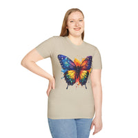 Spring Rainbow Butterfly Unisex Graphic Tees! Spring Vibes! All New Heather Colors!!! Free Shipping!!!