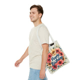 Happy Birthday Floral Tote Bag! Re-use/Re-cycle!