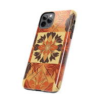 Reddish Orange Star Flower Fall Vibes Tough Phone Cases!