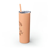 Boot Scootin Spooky Retro Ghost Printed Skinny Tumbler with Straw, 20oz! Multiple Colors! Halloween!