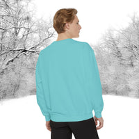 Snowflake Pocket Embroidered Comfort Colors Unisex Garment-Dyed Sweatshirt! All New Colors! Free Shipping!