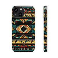 Black Aztec Tough Cases! Cellphone Cases! Multiple Sizes Available! Apple iPhone, Samsung Galaxy, and Google Pixel devices!