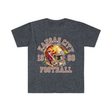 1 Kansas City Football Paint Splatter Helmet Unisex Graphic Tees! Football Season!