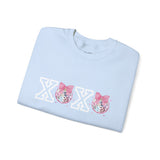 Valentines Day Sweatshirt Xoxo Disco Coquette/Back Printed