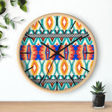 Aztec Print Mint and Orange Wall Clock! Perfect For Gifting! Free Shipping!!! 3 Colors Available!