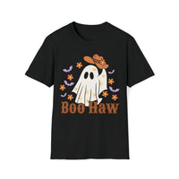 Boo Haw Floral Retro Cowboy Ghost Unisex Graphic Tee! Halloween! Fall Vibes!