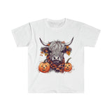 Highlander Scottish Cow Jacko-lantern Unisex Graphic Tees! Halloween! Fall Vibes!