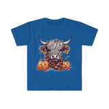 Highlander Scottish Cow Jacko-lantern Unisex Graphic Tees! Halloween! Fall Vibes!