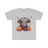 Highlander Scottish Cow Jacko-lantern Unisex Graphic Tees! Halloween! Fall Vibes!