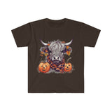 Highlander Scottish Cow Jacko-lantern Unisex Graphic Tees! Halloween! Fall Vibes!