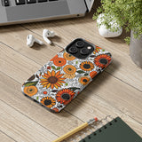 Sunflowers and Daisies Retro Fall Vibes Tough Phone Cases!