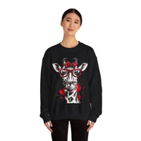 Valentines Day Giraffe Heart Unisex Sweatshirt! Plus Sizes Available!