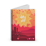 Valentines Day Cactus Day Off Dreamer mountain Spiral Notebook - Ruled Line! Perfect For Gifting!