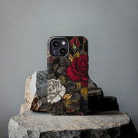 White and Red Roses Gothic Inspired Halloween Tough Phone Cases! Fall Vibes!