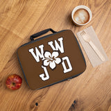 WWJD Boho Hibiscus Flower Brown Lunch Bag! Free Shipping!!! Giftable!