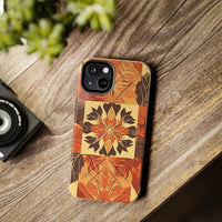 Reddish Orange Star Flower Fall Vibes Tough Phone Cases!