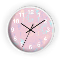 Boho Paint Washed Pink Print Wall Clock! Perfect For Gifting! Free Shipping!!! 3 Colors Available!