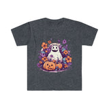 Happy Little Ghost Halloween Unisex Graphic Tees! Fall Vibes!