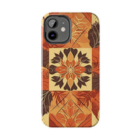 Reddish Orange Star Flower Fall Vibes Tough Phone Cases!