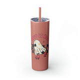 Creep It Real Roller Skating Skinny Tumbler with Straw, 20oz! Multiple Colors! Halloween!