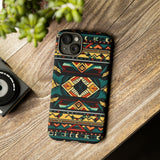 Black Aztec Tough Cases! Cellphone Cases! Multiple Sizes Available! Apple iPhone, Samsung Galaxy, and Google Pixel devices!